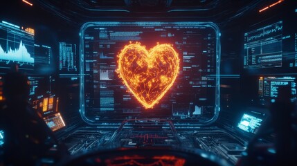 Poster - Future-oriented software interfaces for medical and scientific purposes, patient monitoring software, and a virtual heart scanner (3D).