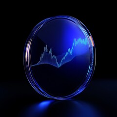 Poster - An innovative hud graphic concept for a futuristic finance digital market graph. Stock market data in a graph.