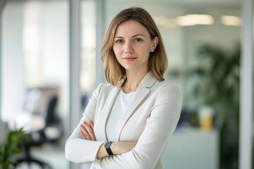 Sticker - Confident professional woman in office