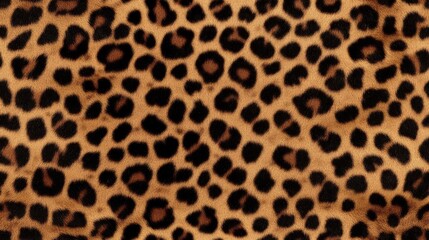 close-up of leopard print animal fur pattern.