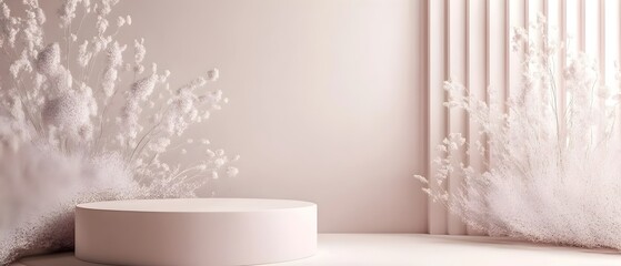 Poster - elegant and sleek monochromatic backdrop design with soft colors and minimal elements perfect for mo