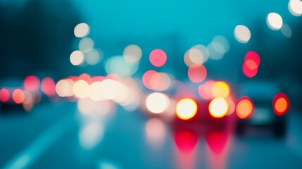 Abstract Blurred City Lights Background   Urban Bokeh Nighttime