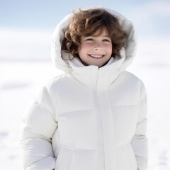 Canvas Print - Outdoors jacket portrait winter.