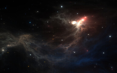 Wall Mural - space nebula. giant interstellar cloud and stars scattered across the universe