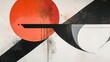 © CYBERPINK - A painting of a bird with a red sun in the background