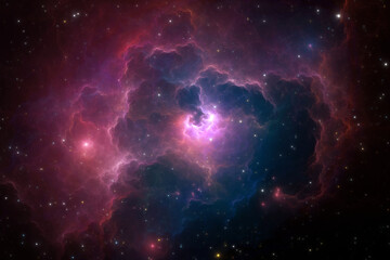 Wall Mural - space nebula. giant interstellar cloud and stars scattered across the universe