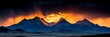 © Janis - A heart-shaped cloud floats above a mountain range at sunset