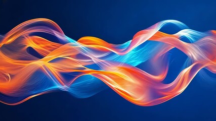 Wall Mural - flowing and glowing abstract energy in vibrant hues