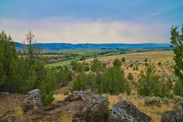 Wall Mural - View from the bluffs above Page Creek Campground, Oregon.