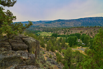 Wall Mural - View from the bluffs above Page Creek Campground, Oregon.