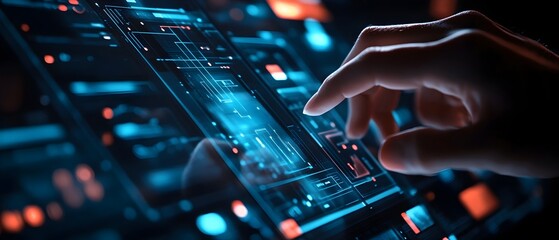 Poster - futuristic and ai powered mobile app interface design with optimized user experience and smart layou