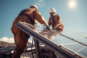 Poster - Solar panel hardhat helmet adult.