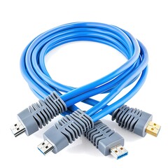 Network cables with molded RJ45 plug on transparent background 