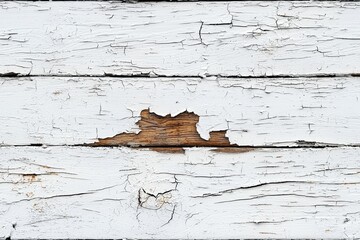 Wall Mural - Close up of Distressed Wooden Wall Background with Peeling Paint and Weathered Texture