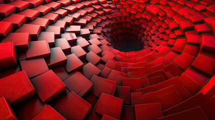 3d abstract red geometric shape digital backgrounds illustration
