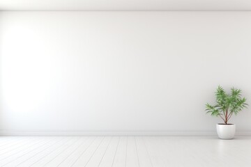 Canvas Print - Minimalist interior wall architecture building.