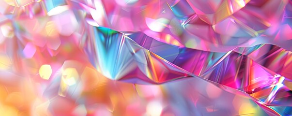 Fototapete - a vibrant abstract background featuring colorful refracted light patterns and shimmering textures, p