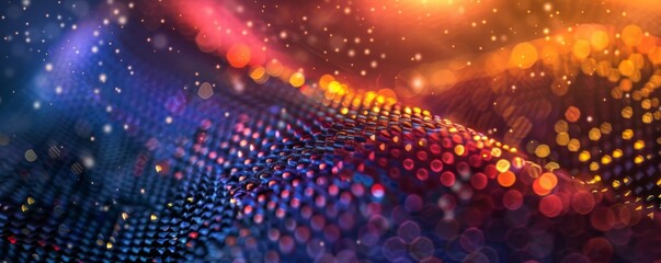 Poster - Abstract colorful light bokeh patterns with a dreamy feel, creating visual depth and intrigue, ideal for backgrounds and creative designs.