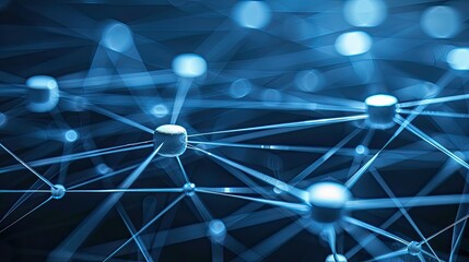 Abstract network connection with nodes