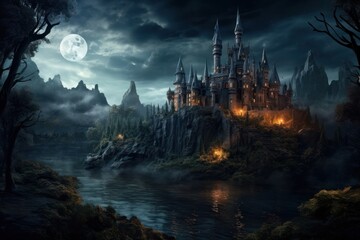 Wall Mural - Fantasy castle outdoors fantasy nature.