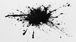 © พงษ์ศักดิ์ อ่อนพฤกษ์ - A minimalist paint splash of bold black and white, with the black ink radiating outward on a pristine white background. The stark contrast creates an elegant and striking visual.