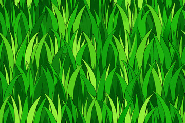 Poster - Wide spring banner with grass