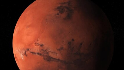 closeup of planet mars the red planet