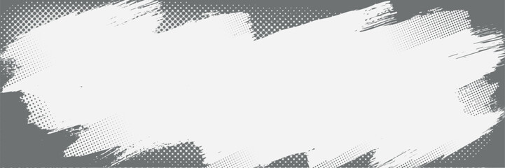 Aufkleber - Background for text. Isolated grunge traces banners set. Black paint. abstract splatter grunge with halftone effect. Brush ink stroke