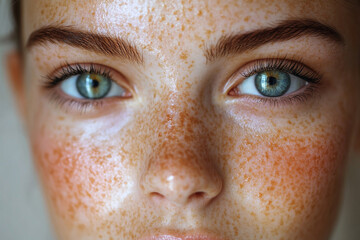 Wall Mural - A woman with green eyes and red hair