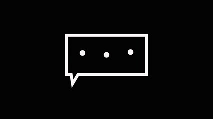 Simple style thought or speech bubble animation.
