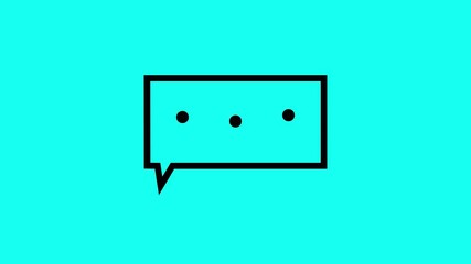 Simple style thought or speech bubble animation.