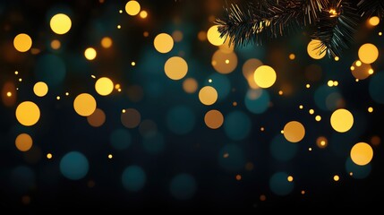 Poster - Colorful bokeh lights with a blurred background for festive and holiday themes.