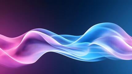 Poster - Radiant Waves of Luminous Particles - Abstract Fluid Motion with Soft Glow and Gentle Light for Modern Designs