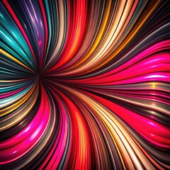 Canvas Print - Vibrant swirling abstraction with vivid colors creating a dynamic background effect. Generative AI