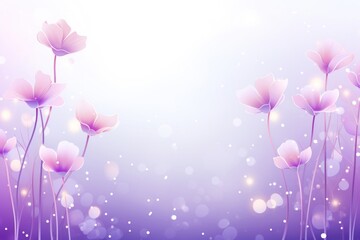 Canvas Print - Light violet flowers backgrounds abstract outdoors.