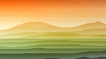 Poster - Warm gradient background transitioning from orange and yellow to soft browns and greens
