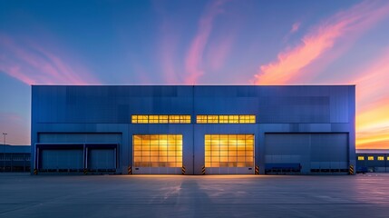 Wall Mural - modern building of a logistics center for freight and transport