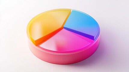 Leinwandbilder - Colorful Pie Chart Displaying Data Segments