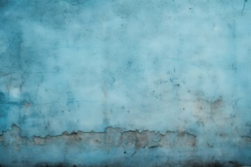 Canvas Print - Blue concrete wall texture architecture backgrounds deterioration.