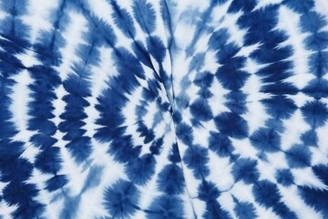 Canvas Print - Indigo japanese tie dye style shibori pattern clothing knitwear apparel.