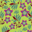 © ZUHRI - Creative collage contemporary floral seamless pattern leaf. Fashionable template for design.