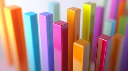 Poster - Colorful Vertical Bars in Abstract Arrangement