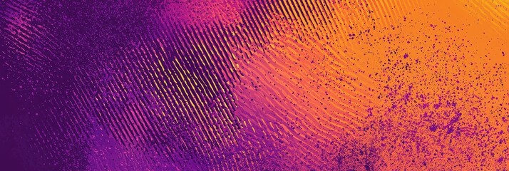 Sticker - blend of purple and orange hues, creating a visually appealing abstract fingerprint texture that invites exploration and admiration