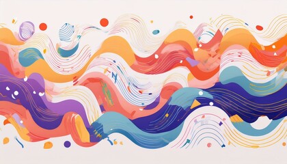 Abstract colorful wave pattern