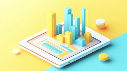 Poster - Colorful 3D Data Visualization on Tablet Display