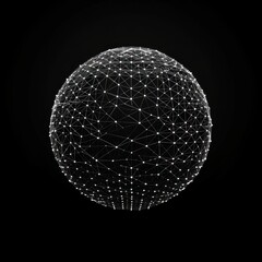 Abstract digital network sphere