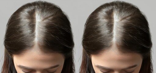 Taking a look at two hair types to compare shine, health, and texture under soft studio lighting