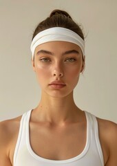 Poster - Sportswear headband woman accessories.