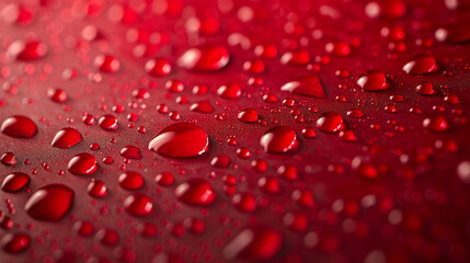 Red background with drops of water