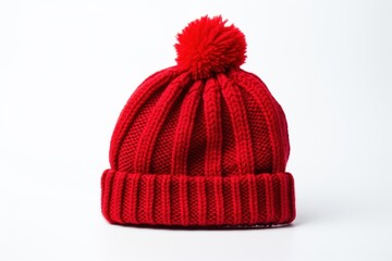 Sticker - Red knitted sweater beanie winter.